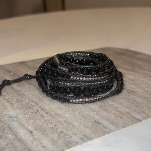 Chan Luu Black/Silver Wrap Bracelet